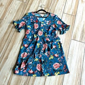 Laundry Blue Floral Dress Size 16